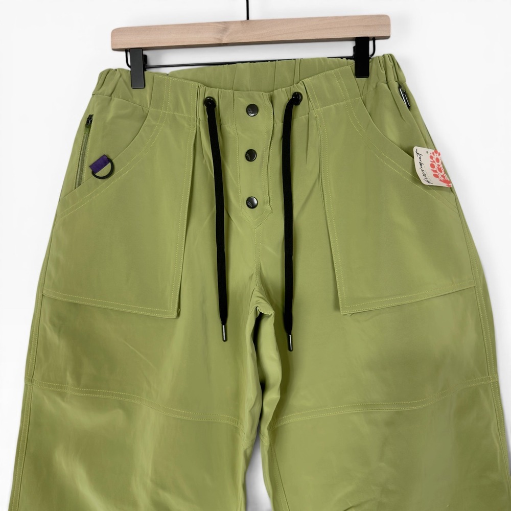 Free People FP Movement Paradox Pants M Green Slouchy Cargo Utility Bungee Hem - Picture 4 of 13